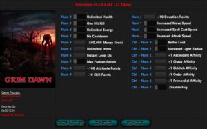 GRIM DAWN: ORIGINAL & DEFINITIVE EDITION – TRAINER +22 V1.2.1.0: STEAM & GOG