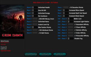 GRIM DAWN: ORIGINAL & DEFINITIVE EDITION – TRAINER +22 V1.2.1.2