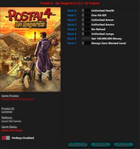 Postal 4: No Regerts – Trainer +5 v1.4.0 {iNvIcTUs oRCuS / HoG}