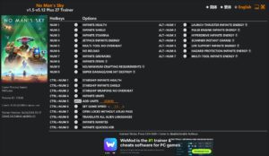 No Man’s Sky Trainer 27 Options · Game Version: v1.5-v5.12+