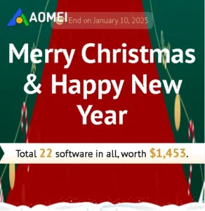 عروض مجانية للبرامج الخاصة بـ AOMEI’s بمناسبة بداية عام 2025