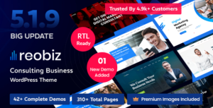 تحميل Reobiz v5.1.9 – قالب WordPress للأعمال الاستشارية
