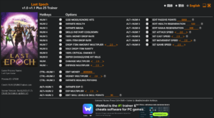Last Epoch Trainer 25 Options · Game Version: v1.0-v1.1.*+