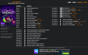 Lost Castle 2 Trainer 32 Options Game Version: Early Access+ Last Updated: 2025.04.29