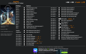 Starfield Trainer 41 Options · Game Version: v1.0-v1.15+