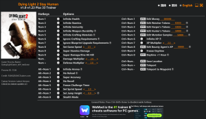 Dying Light 2 Stay Human Trainer 33 Options · Game Version: v1.0-v1.23+