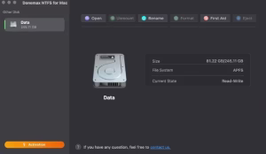 ترخيص مجاني لبرنامج Donemax NTFS لنظام التشغيل Mac 3.1