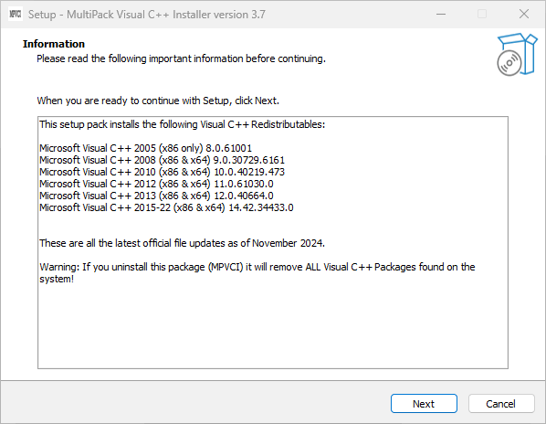 MultiPack Visual C++ Installer 4.1